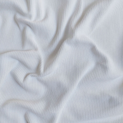Rippenjersey Stoff uni, weiss