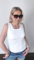 Rippenjersey Stoff uni, weiss