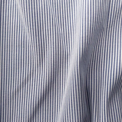 Stretchstoff Bengalin Hosenstoff schmale Streifen (vertikal) querelastisch, dunkelblau wei�