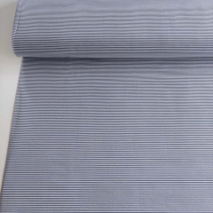 Stretchstoff Bengalin Hosenstoff schmale Streifen (vertikal) querelastisch, dunkelblau wei�