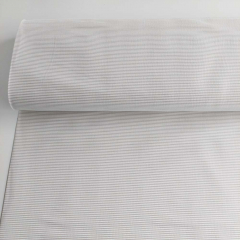 Stretchstoff Bengalin Hosenstoff schmale Streifen (vertikal) querelastisch, beige wei�