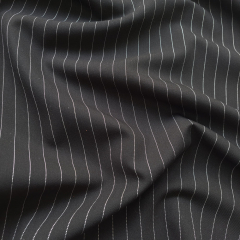 RESTST�CK 125 cm Webware mit Stretch Nadelstreifen Hosenstoff, schwarz wei�