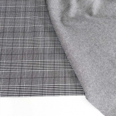 RESTST�CK 150 cm Hosenstretchstoff Bengalin Glencheckmuster, schwarz wei�