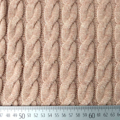 RESTST�CK 24 cm Strickstoff Zopfmuster klassischer Stil, camel