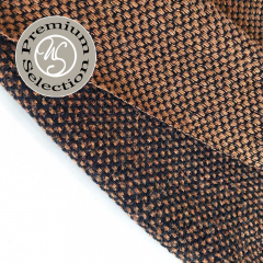 Italienischer Doubleface-Wollmischstoff Deadstock Designerstoff - camel schwarz
