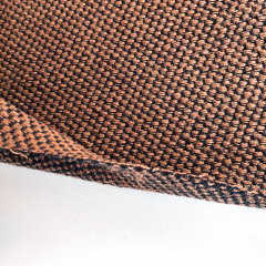 Italienischer Doubleface-Wollmischstoff Deadstock Designerstoff - camel schwarz