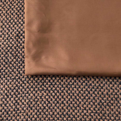 Italienischer Doubleface-Wollmischstoff Deadstock Designerstoff - camel schwarz