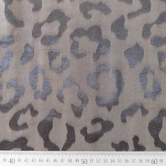 RESTST�CK 37 cm Viskosestoff Jacquard Leopardenmuster, mattes dunkelbraun