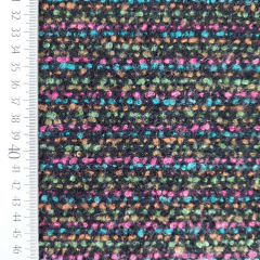 Bouclestoff Streifen Deadstock Designerstoff -pink hellgr�n schwarz - Made in Italy