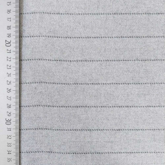 RESTST�CK 50 cm Hochwertiger Wollstoff Woolblend Nadelstreifen Fischgr�t Deadstock Designerstoff -grau - Made in Italy
