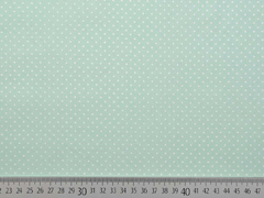 Baumwollstoff kleine Punkte beschichtet Petite Dots, wei� hellgr�n