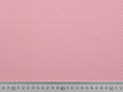 Baumwollstoff kleine Punkte Petite Dots, wei� rosa