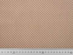 Baumwollstoff kleine Punkte Petite Dots, wei� hellbraun