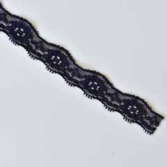 Spitzenband weich elastisch 20 mm, dunkelblau