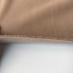 Doubleface Stoff Samt & Fleece elastisch uni - camel