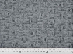 RESTST�CK 150 cm dicker Strickstoff St�bchen Muster, grau