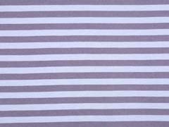 Organic Interlock Streifen, grau hellblau