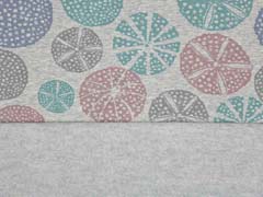 RESTST�CK 64 cm Bio-Sweatstoff Muscheln, hellgrau