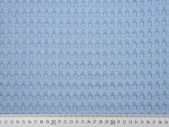 Frottee Stoff Waffelmuster XL Meterware, dusty blue