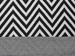 RESTST�CK 71 cm Jacquard Jersey Zick Zack, schwarz meliert