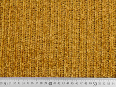 RESTST�CK 94 cm Strickstoff Chenille gerippt uni, ocker