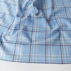 RESTST�CK 45 cm Flanell Stoff Karomuster karierter Baumwollstoff, dunkelblau mint hellblau