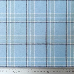 RESTST�CK 45 cm Flanell Stoff Karomuster karierter Baumwollstoff, dunkelblau mint hellblau