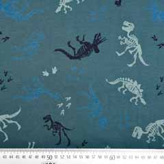 Jerseystoff Dinosaurier Skelett, dunkelgr�n