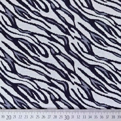 RESTST�CK 92 cm Jerseystoff Jacquard Strickjersey Animal Print, grau schwarz