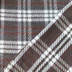 Mantelstoff Karomuster flauschig weich Mantelflausch, rotbraun anthrazit wei�