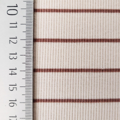 Rippenjersey Stoff Streifen, hellbeige mocca mousse