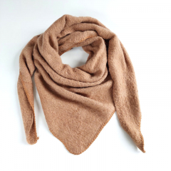 Schal Dreieckstuch flauschig weich uni, camel