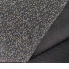 RESTST�CK 50 cm Punto di Roma Heavy Stretchjersey kleines Leopardenmuster, grau schwarz