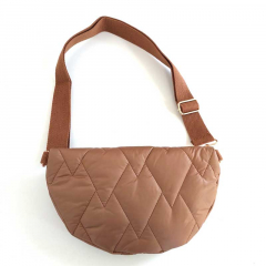 Bauchtasche Steppstoff gold RV Gurtband - hellbraun