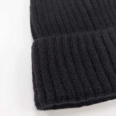 M�tze Strickm�tze ungef�ttert uni klassischer Stil, schwarz