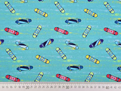 RESTST�CK 150 cm Sweat Stoff French Terry Skateboards, aquamarin