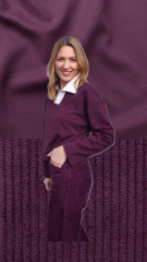 Jerseystoff Punto di Roma Heavy Stretchjersey, burgundy
