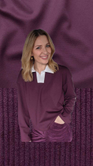 Jerseystoff Punto di Roma Heavy Stretchjersey, burgundy