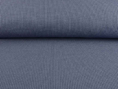 Strickstoff Baumwolle Halbpatent gerippt, jeansblau