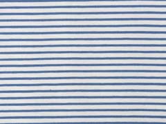 Jersey Stoff Streifen, graublau jeansblau wei�