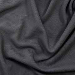 Strickstoff Baumwolle Meterware uni, dunkelgrau