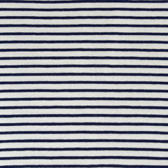 Jersey Stoff Streifen, dunkelblau cremewei�