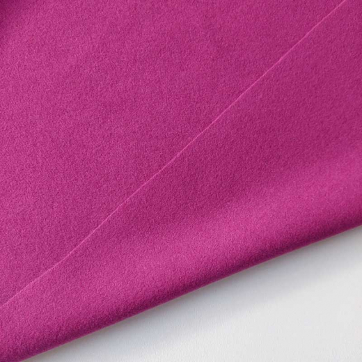 Jackenstoff Mantelstoff Velourstoff Lodenstoff Meterware weich uni - helle Pflaume (violett)