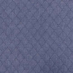 Steppstoff Denim Jeansstoff wattiert zweilagig Futterstoff - jeansblau