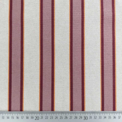 Canvas Stoff Streifen Leinen Optik, gelb weinrot altrosa natur