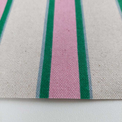 Canvas Stoff Streifen Leinen Optik, rosa gr�n natur