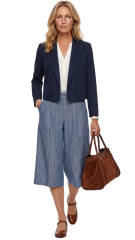 Webware mit Stretch Nadelstreifen, schwarz beige