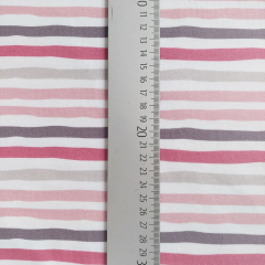 Jerseystoff Baumwolljersey Streifen - rosa pink wei�