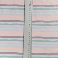 Jerseystoff Baumwolljersey Streifen - helllila mauve aprikot grau