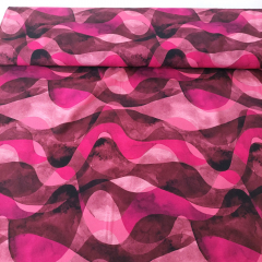 Viskose Twill Stoff Meterware – Wellenmuster ECOVERO